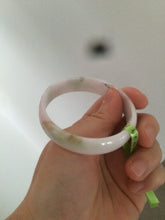 Load image into Gallery viewer, 52.6mm certified Type A 100% Natural white/pink/green/yellow thin Jadeite Jade bangle AB5-9116