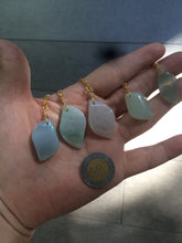 Load image into Gallery viewer, 100% natural type A jadeite jade icy Willow leaves pendants SN (Clearance item)