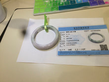 Load image into Gallery viewer, 58.6mm certified type A 100% Natural green/white/purple Jadeite Jade bangle Z96-6204