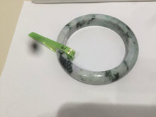 Load image into Gallery viewer, 58.2mm certified type A 100% Natural green/white/purple Jadeite Jade bangle Z97-6205