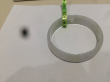 Load image into Gallery viewer, 52.4mm certified Type A 100% Natural light green/white/purple thin Jadeite Jade bangle Z98-7327