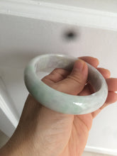 Load image into Gallery viewer, 57.6mm certified type A 100% Natural green white jadeite jade bangle K93-1031