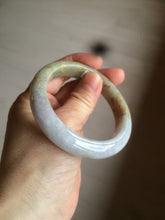 Load image into Gallery viewer, 55.7mm certified 100% natural green/brown/purple jadeite jade bangle AT44-1649