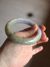 Load image into Gallery viewer, 55.7mm certified 100% natural green/brown/purple jadeite jade bangle AT44-1649