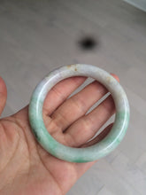 Load image into Gallery viewer, 56mm certified 100% natural sunny green/white/purple/yellow round cut jadeite jade bangle AF9-8927
