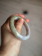 Load image into Gallery viewer, 55.7mm certified 100% natural green/brown/purple jadeite jade bangle AT44-1649