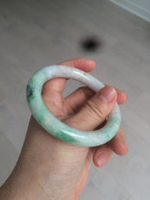 Load image into Gallery viewer, 56mm certified 100% natural sunny green/white/purple/yellow round cut jadeite jade bangle AF9-8927