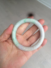 Load image into Gallery viewer, 56mm certified 100% natural sunny green/white/purple/yellow round cut jadeite jade bangle AF9-8927