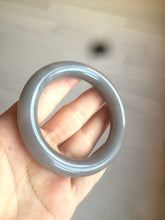 Load image into Gallery viewer, 51.8mm 100% natural smoky purple/gray Quartzite (Shetaicui jade) round cut bangle XY6