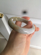 Load image into Gallery viewer, 55.7mm certified 100% natural green/brown/purple jadeite jade bangle AT44-1649