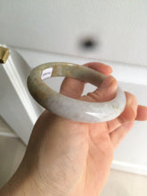 Load image into Gallery viewer, 55.7mm certified 100% natural green/brown/purple jadeite jade bangle AT44-1649