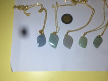 Load image into Gallery viewer, 100% natural type A jadeite jade icy Willow leaves pendants SN (Clearance item)