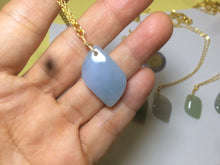 Load image into Gallery viewer, 100% natural type A jadeite jade icy Willow leaves pendants SN (Clearance item)