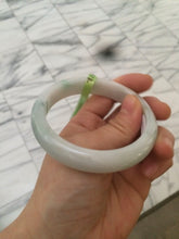 Load image into Gallery viewer, 57.5mm Certified Type A 100% Natural white/green/yellow Jadeite Jade bangle E54-0272