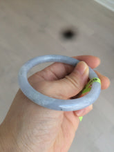 Load image into Gallery viewer, 54mm Certified Type A 100% Natural super light purple/white round cut Jadeite Jade bangle AK23-0024