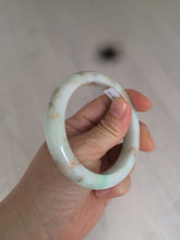 Load image into Gallery viewer, 55.7mm Certified Type A 100% Natural sunny green Jadeite Jade bangle A65-3328