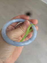Load image into Gallery viewer, 54mm Certified Type A 100% Natural super light purple/white round cut Jadeite Jade bangle AK23-0024