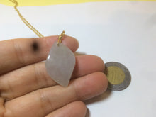 Load image into Gallery viewer, 100% natural type A jadeite jade icy Willow leaves pendants SN (Clearance item)