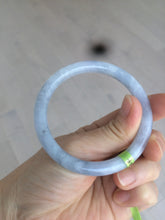 Load image into Gallery viewer, 54mm Certified Type A 100% Natural super light purple/white round cut Jadeite Jade bangle AK23-0024