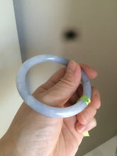 Load image into Gallery viewer, 54mm Certified Type A 100% Natural super light purple/white round cut Jadeite Jade bangle AK23-0024