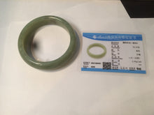 Load image into Gallery viewer, 56.7mm certified 100% Natural green/yellow/brown nephrite Jade bangle HE56-8451
