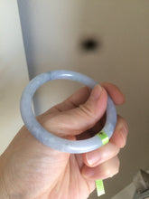 Load image into Gallery viewer, 54mm Certified Type A 100% Natural super light purple/white round cut Jadeite Jade bangle AK23-0024