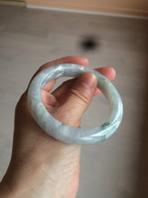 Load image into Gallery viewer, 55.6mm Certified type A 100% Natural light green/purple Jadeite bangle AF6-6117