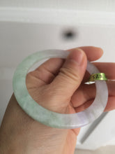 Load image into Gallery viewer, 52.7mm Certified Type A 100% Natural sunny green/purple/white thin Jadeite Jade bangle AE23-1454