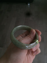 Load image into Gallery viewer, 54.5mm Certified Type A 100% Natural green oval Jadeite Jade bangle L105-2899