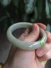 Load image into Gallery viewer, 54.7mm certified 100% natural type yellow/green jadeite jade bangle Z92-8520