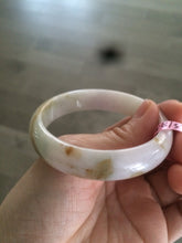 Load image into Gallery viewer, 53.5mm 100% natural Type A green/brown/purple jadeite jade bangle B33