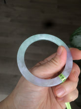 Load image into Gallery viewer, 52.7mm Certified Type A 100% Natural sunny green/purple/white thin Jadeite Jade bangle AE23-1454
