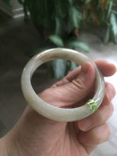 Load image into Gallery viewer, 54.7mm certified 100% natural type yellow/green jadeite jade bangle Z92-8520