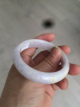 Load image into Gallery viewer, 53.5mm certificated Type A 100% Natural light purple/white/yellow Jadeite Jade bangle AH63-4028