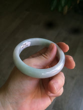 Load image into Gallery viewer, 53.5mm Certified 100% natural Type A green/white jadeite jade bangle F116-9053