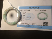 Load image into Gallery viewer, 55.7mm Certified Type A 100% Natural sunny green Jadeite Jade bangle A65-3328