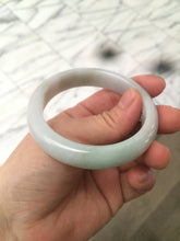Load image into Gallery viewer, 53.5mm Certified 100% natural Type A green/white jadeite jade bangle F116-9053