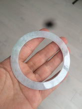 Load image into Gallery viewer, 57mm certified Type A 100% Natural sunny green/purple flat style Jadeite jade bangle N110