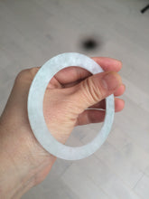 Load image into Gallery viewer, 57mm certified Type A 100% Natural sunny green/purple flat style Jadeite jade bangle N110