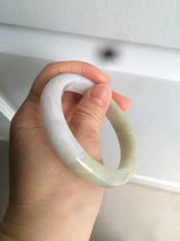 Load image into Gallery viewer, 56.5mm 100% natural certified green/white jadeite jade bangle AT39-8941