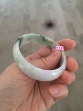 Load image into Gallery viewer, 51.5mm 100% natural Type A green/purple oval jadeite jade bangle B36