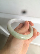 Load image into Gallery viewer, 56.5mm 100% natural certified green/white jadeite jade bangle AT39-8941
