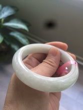 Load image into Gallery viewer, 52mm Certified Type A 100% Natural light green/white Jadeite Jade bangle Y69-8442