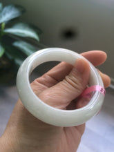 Load image into Gallery viewer, 52mm Certified Type A 100% Natural light green/white Jadeite Jade bangle Y69-8442