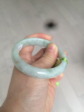 Load image into Gallery viewer, 53mm certificated Type A 100% Natural light green/yellow/purple Jadeite Jade bangle L106-2747