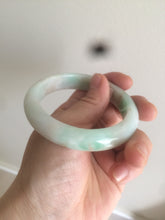 Load image into Gallery viewer, 54.6mm certified 100% natural Type A sunny green/white/brown jadeite jade bangle AH61-3333