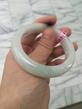Load image into Gallery viewer, 52mm Certified Type A 100% Natural light green/white Jadeite Jade bangle Y69-8442