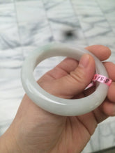 Load image into Gallery viewer, 52mm Certified Type A 100% Natural light green/white Jadeite Jade bangle Y69-8442