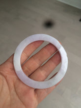 Load image into Gallery viewer, 51.5mm certified Type A 100% Natural sunny green/purple flat style Jadeite jade bangle N109