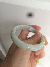 Load image into Gallery viewer, 53mm certificated Type A 100% Natural light green/yellow/purple Jadeite Jade bangle L106-2747
